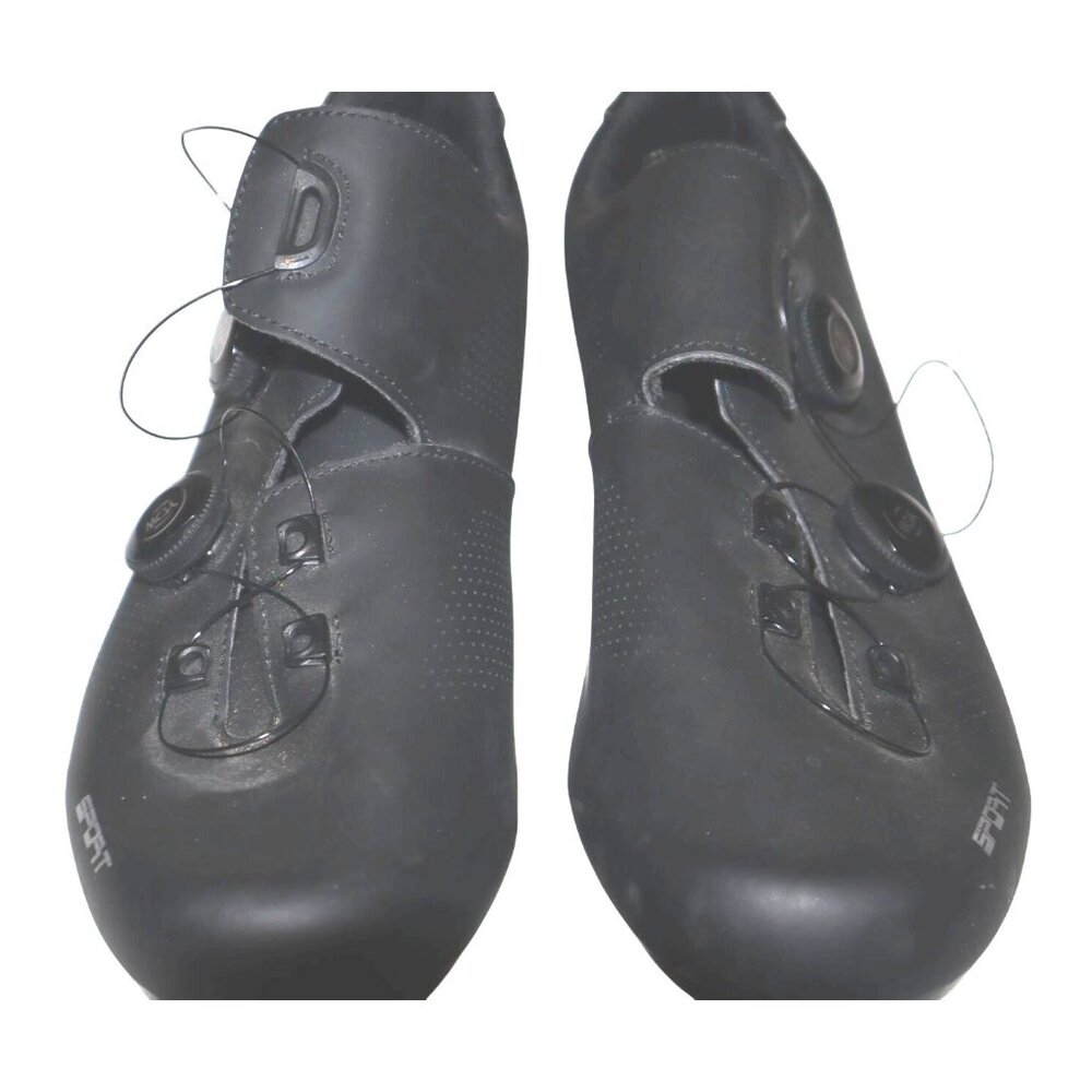 YOW Sport Indoor Cycling Shoes - Black Dual Dial Road Biking Shoes for Men/Women